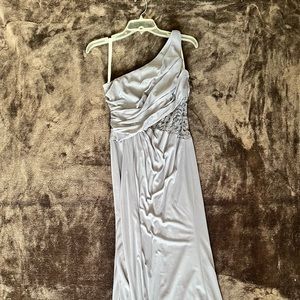 David’s bridal gray bridesmaid dress